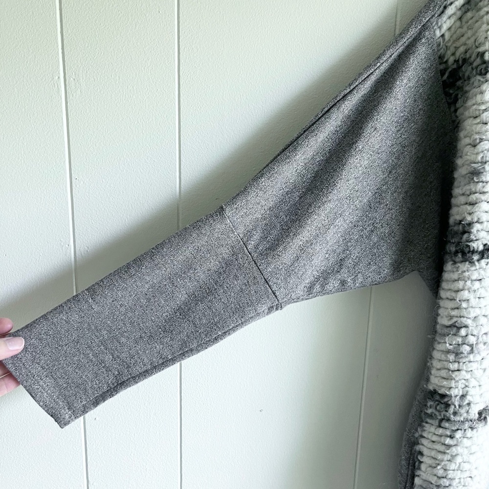 Anthropologie Dolan Nuage Open Mixed Knit Grey Beige Wool Mohair Cardigan Sz M - Picture 8 of 11